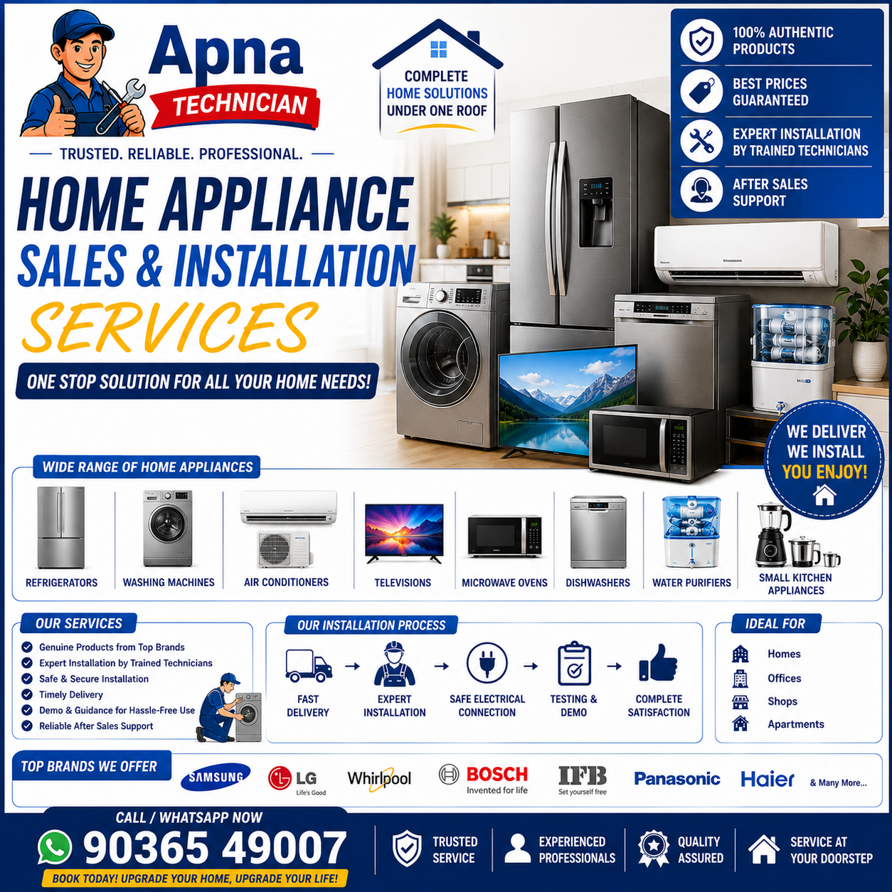 Home appliance sales and installation services